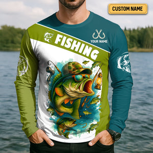 I Like Fishing Fishing UPF Shirts, Breathable Long Sleeve Shirt, Funny Fishing T-Shirt, Men Long Sleeve Shirt