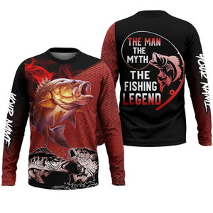 The Man The Myth The Legend, Breathable Long Sleeve Shirt, Funny Fishing T-Shirt, Men Long Sleeve Shirt