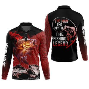 The Man The Myth The Legend, Breathable Long Sleeve Shirt, Funny Fishing T-Shirt, Men Long Sleeve Shirt