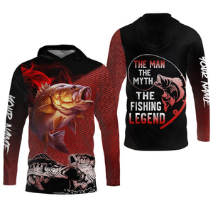 The Man The Myth The Legend, Breathable Long Sleeve Shirt, Funny Fishing T-Shirt, Men Long Sleeve Shirt