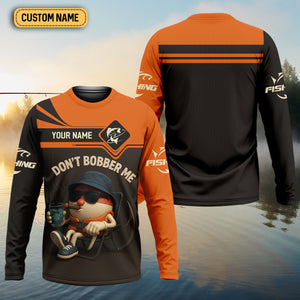 Don't Bobber Me SPF Shirts For Men, Funny Fishing T-Shirt, Hooded Sun Shirt, Men Long Sleeve Shirt