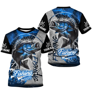 Fishing Makes Me Happy UV Shirts For Men, SPF Long Sleeve Shirts, Breathable Long Sleeve Shirt