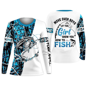 How To Fish, Blue Fishing Shirt, Funny Fishing Shirts, Fishing UPF Shirts, UV Shirts For Women, Long Sleeve Sun Shirt