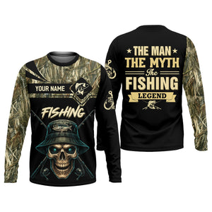 The Man The Myth The Legend, SPF Long Sleeve Shirts, SPF Shirts For Men, Fishing UPF Shirts, Sun Shirts For Men