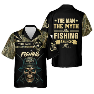 The Man The Myth The Legend, SPF Long Sleeve Shirts, SPF Shirts For Men, Fishing UPF Shirts, Sun Shirts For Men