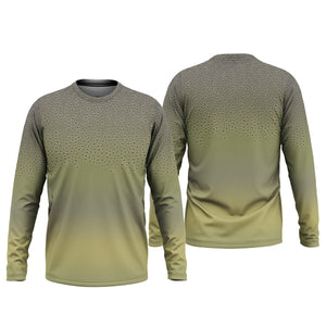 Green Brook Trout Skin UPF Fishing Shirts, Hooded Sun Shirt, Personalized Fishing Gifts, UV Shirts For Men