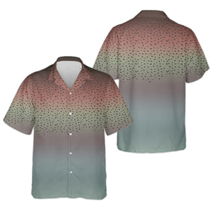 Rainbow Brook Trout Skin UPF Fishing Shirts, Hooded Sun Shirt, Personalized Fishing Gifts, UV Shirts For Men