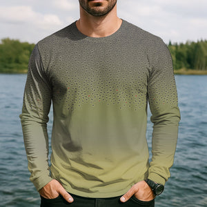 Green Brook Trout Skin UPF Fishing Shirts, Hooded Sun Shirt, Personalized Fishing Gifts, UV Shirts For Men