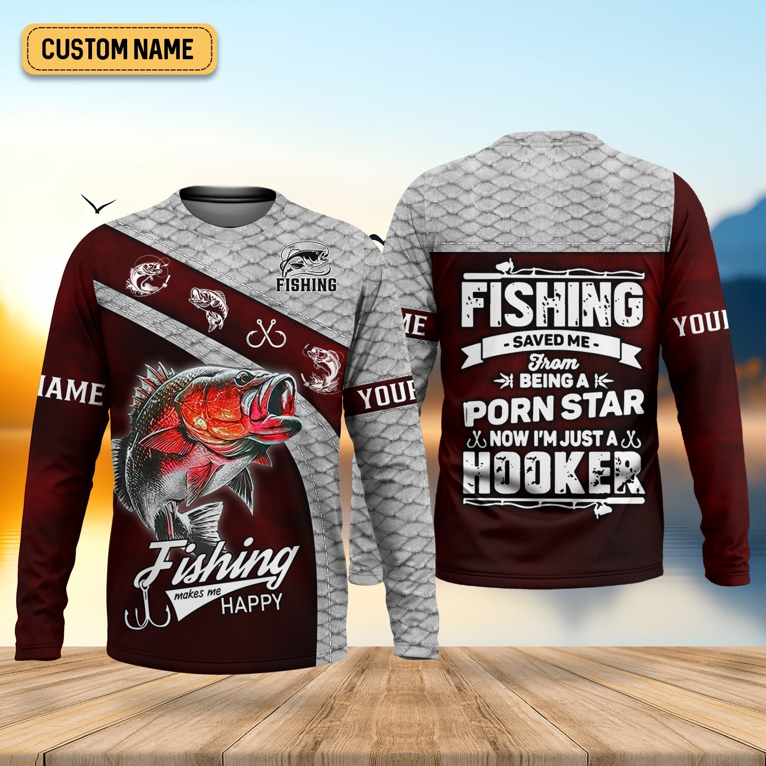 Fishing Saved Me from Being Pornstar Funny Fishing Shirt, SPF Shirt For Men, Gift For Fisherman