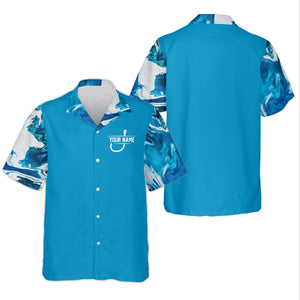 Blue Fishing SPF Shirt, Funny Fishing Shirt, Fisherman Outfit, Mens Casual Shirts