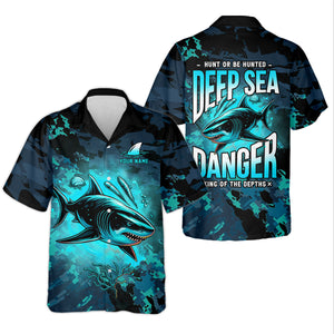Hunt Or Be Hunted Deep Sea Danger Performance Fishing Shirts, Fishing Gifts For Men