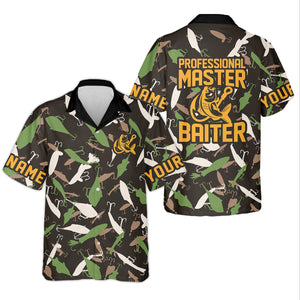 Professional Master Baiter Fishing UPF Shirts, Camo Fishing Shirt, Presents For Fishermen
