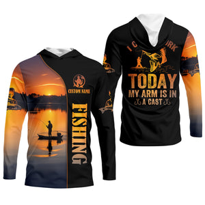 Sunset Fishing Shirt Long Sleeve, Hooded Sun Shirt, Camo Long Sleeve Shirt, Mens Fishing Shirt