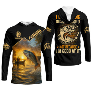 I Go Fishing Because I Like It SPF Shirt, Fisherman Outfit, Mens Casual Shirts