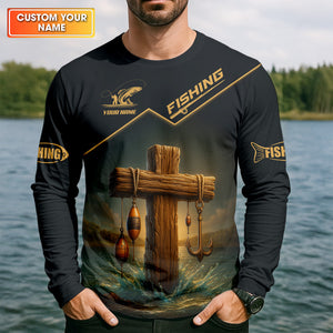 Follow Me And I Will Make You Fishers Of Men Fishing UPF Shirts, Jesus Fishing Shirt, Funny Fishing Shirt