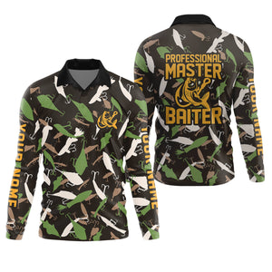 Professional Master Baiter Fishing UPF Shirts, Camo Fishing Shirt, Presents For Fishermen