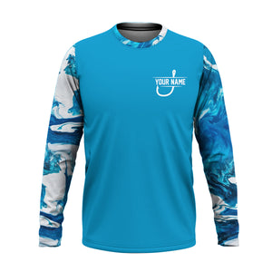 Blue Fishing SPF Shirt, Funny Fishing Shirt, Fisherman Outfit, Mens Casual Shirts