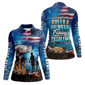 Just Another Beer Drinker With A Fishing Problem UPF Fishing Shirt, Funny Fishing Shirt, Women Fishing Shirts