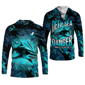 Hunt Or Be Hunted Deep Sea Danger Performance Fishing Shirts, Fishing Gifts For Men