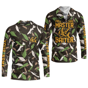 Professional Master Baiter Fishing UPF Shirts, Camo Fishing Shirt, Presents For Fishermen