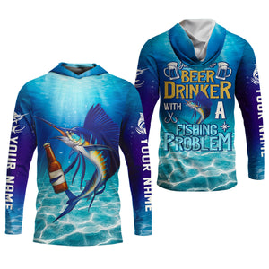 Just Another Beer Drinker With A Fishing Problem Marlin Fishing Shirt, Funny Fishing Shirt, Men's Fishing Shirt