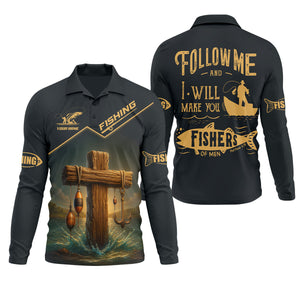 Follow Me And I Will Make You Fishers Of Men Fishing UPF Shirts, Jesus Fishing Shirt, Funny Fishing Shirt
