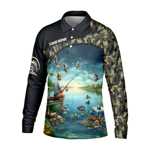 Just A Man Who Loves Fishing Camo Fishing Shirt, Fisherman Gift, SPF Shirt For Men