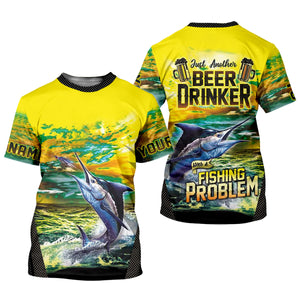 Just Another Beer Drinker With A Fishing Problem Men's Fishing Shirt, UPF Fishing Shirt, Fishing Gifts For Men