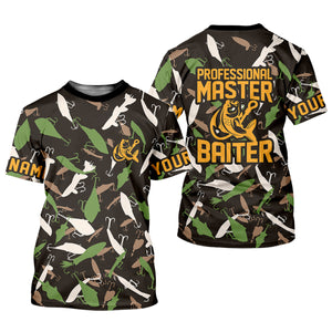Professional Master Baiter Fishing UPF Shirts, Camo Fishing Shirt, Presents For Fishermen