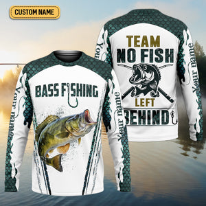 No Fish Left Behind, Team Fishing Shirt, Mens SPF Shirt, Fishing Gifts For Men, Bass Fishing
