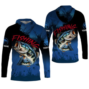 Pro Bass Fisherman, UPF Fishing Shirts, Custom Fishing Shirt, Men Long Sleeve Shirt