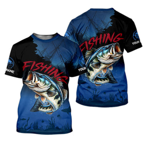 Pro Bass Fisherman, UPF Fishing Shirts, Custom Fishing Shirt, Men Long Sleeve Shirt