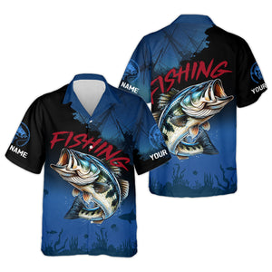 Pro Bass Fisherman, UPF Fishing Shirts, Custom Fishing Shirt, Men Long Sleeve Shirt