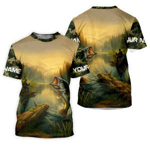 Camouflage Fishing Shirts, Fish Button Up Shirt, Long Sleeve Sun Shirt, Presents For Fishermen