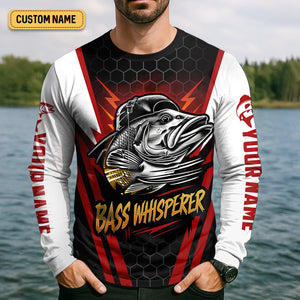 Don't Be A Basshole, Bass Whisperer, Funny Fishing Shirt, UV Protection Shirt, Men Long Sleeve Shirt