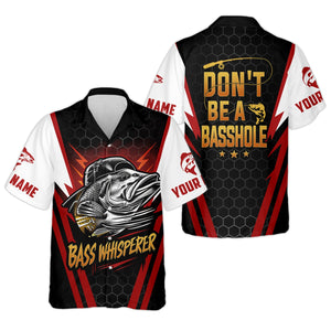 Don't Be A Basshole, Bass Whisperer, Funny Fishing Shirt, UV Protection Shirt, Men Long Sleeve Shirt