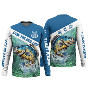 Livin The Reel Life, Fishing UPF Shirts, Men Jersey, Best Fishing Gifts, Men Long Sleeve Shirt