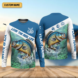 Livin The Reel Life, Fishing UPF Shirts, Men Jersey, Best Fishing Gifts, Men Long Sleeve Shirt