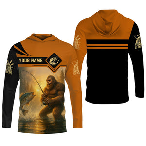 Bigfoot Fishing, SPF Long Sleeve Shirts, Funny Fishing Shirt, Best Fishing Gifts, Mens Casual Shirts