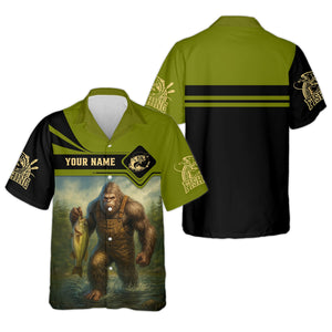 Bigfoot Fishing, SPF Long Sleeve Shirts, Funny Fishing Shirt, Presents For Fishermen, Bass Fishing