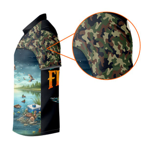 Just A Man Who Loves Fishing Camo Fishing Shirt, Fisherman Gift, SPF Shirt For Men