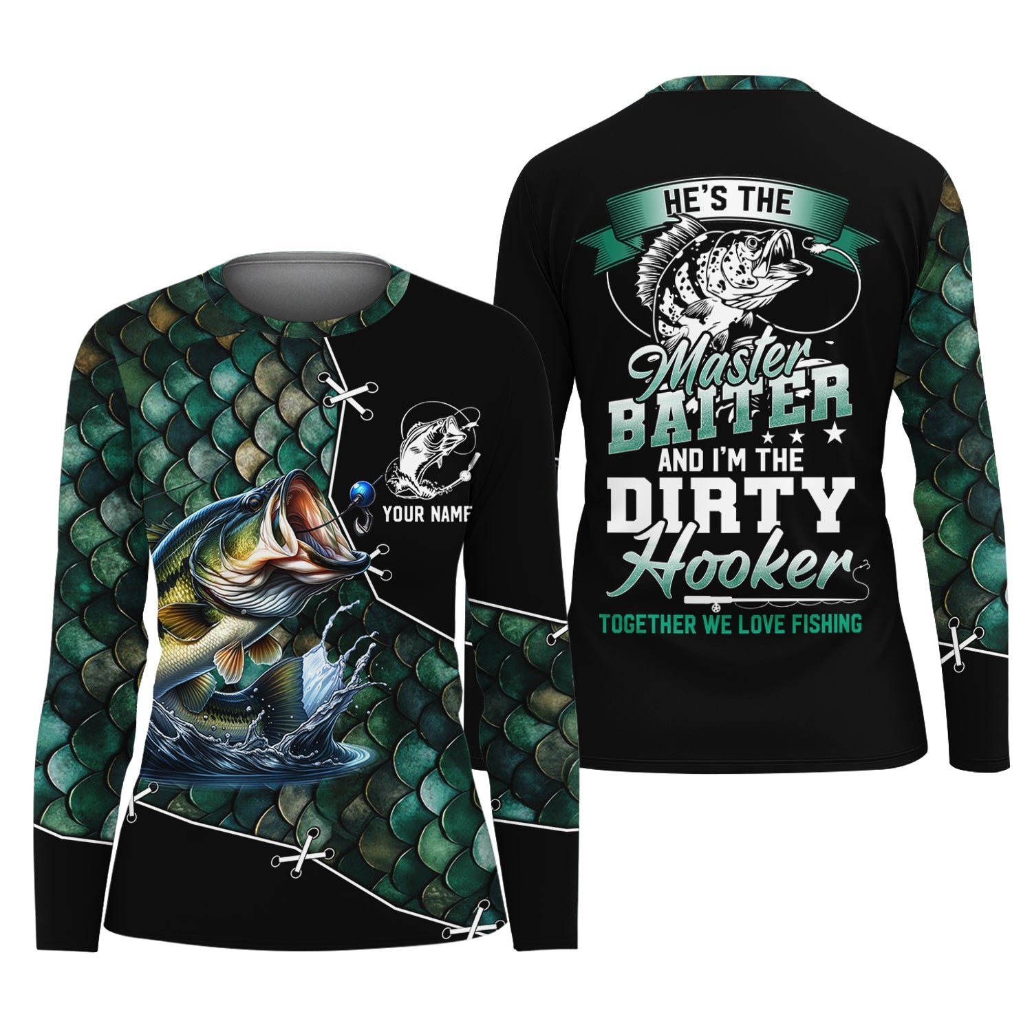 The Master Baiter And Dirty Hooker Fishing UPF Shirts, SPF Long Sleeve Shirts Womens