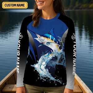 Marlin Fishing, Chasing The Billfish Dream Fishing Women SPF Shirt, Women Fishing Shirt, Funny Fishing Shirt