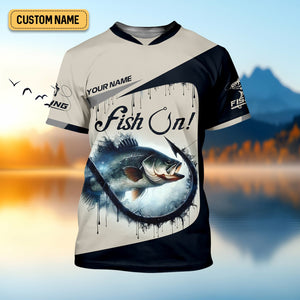 Bass Fishing Shirt, Long Sleeve Sun Shirt, Camo Long Sleeve Shirt, Mens Fishing Shirt
