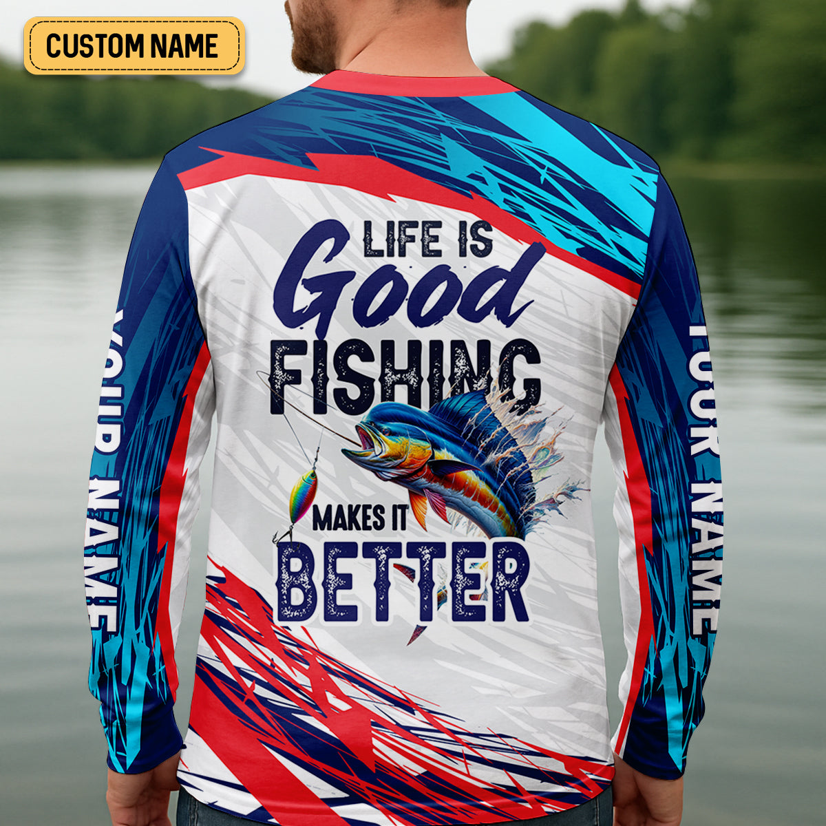 Life Is Good Fishing Makes It Better SPF Shirts, Fishing Shirts For Men, Funny Fisherman Gift