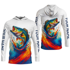 Colorful Fishing Lure, Hooded UPF Shirt, Casual Button Down Shirts, Mens Casual Shirts, Bass Fishing