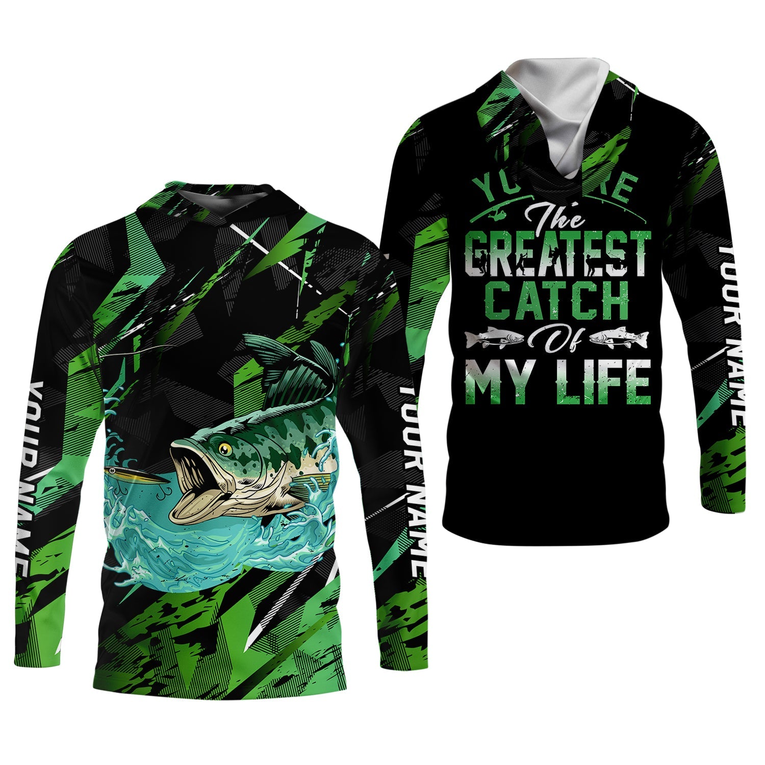 Bass Fishing UPF Shirts, You Are The Createst Catch of My Life, Women Fishing Shirt, SPF Long Sleeve Shirts Womens
