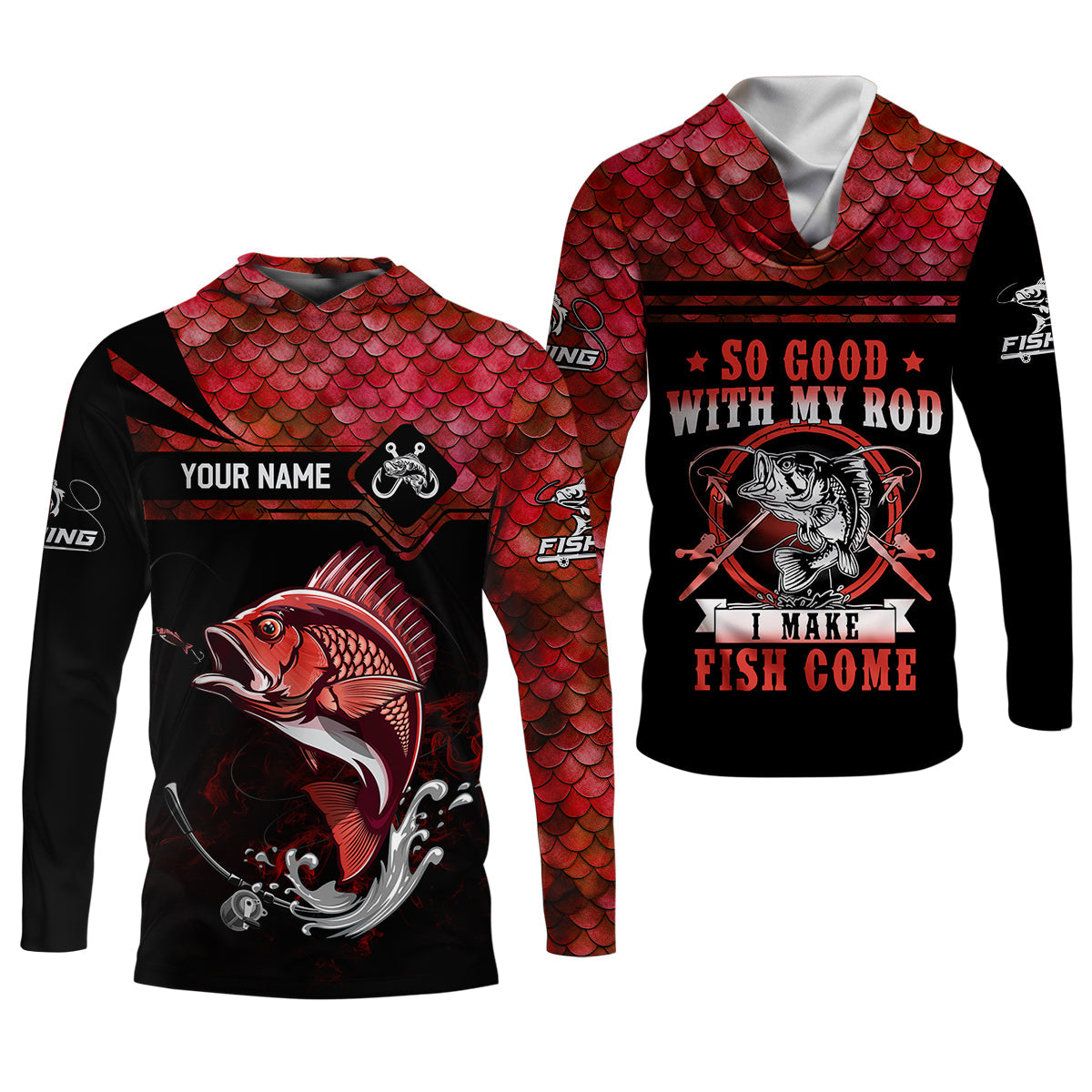 Fishing Shirts, So Good With My Rod I Make Fish Come, SPF Long Sleeve Shirts Womens, Female Fishing Shirts