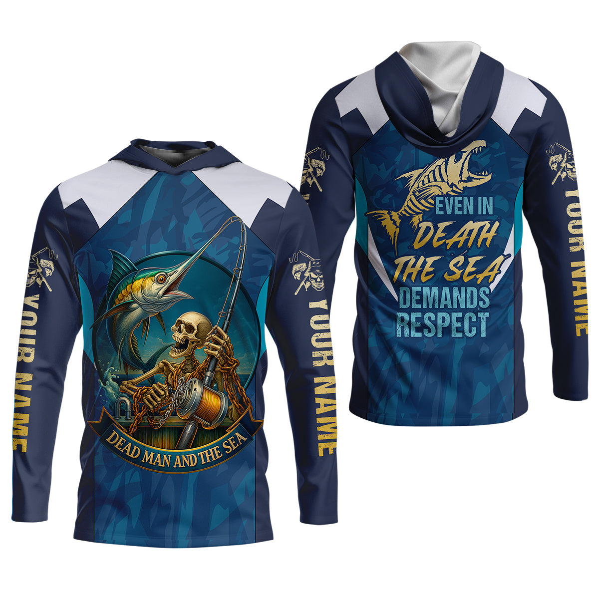 Marlin Fishing SPF Shirts, Dead Man and The Sea Fishing Shirts, Fishing Shirts For Women, Ladies Fishing Shirts