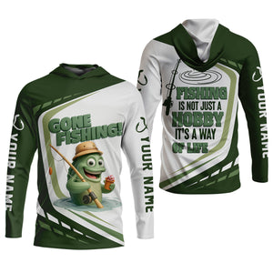 Gone Fishing, Fishing Is Not Just A Hobby, It's A Way Of Life Women SPF Shirt, Women Fishing Shirt, Funny Fishing Shirt